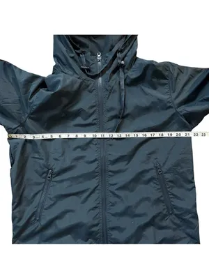 ZYIA Active Rainbow Sleeve Bomber Jacket w/ Thumbholes Blue Size Medium thumbnail 10