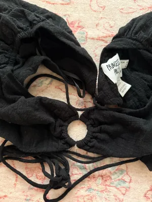 Princess Polly Top Crop Black thumbnail 5