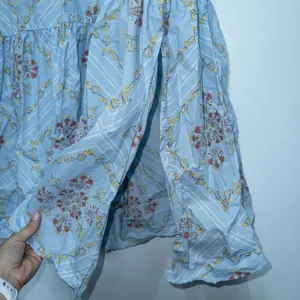 New Loft Blue Tuilerie Balloon Sleeve Pocket Midi Dress Size Small thumbnail 6