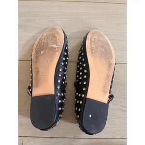 Flashy Black Rhinestone Embellished Mary Jane Pointed Toe Flats Size 8.5 thumbnail 2