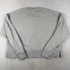 Vuori Womens Henley Pullover Sweatshirt Light Gray Organic Cotton VW296 Large thumbnail 10