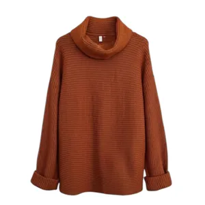 Pilcro Cowl Neck Sweater Burnt Orange Ginger‎ Knit Womens M thumbnail 3
