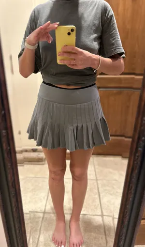 Fila Pleated Active Mini Skirt in Gray thumbnail 1