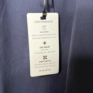 NWT MAELREG quarter button down polo golf stretchy UPF 30+ top sz XL thumbnail 4