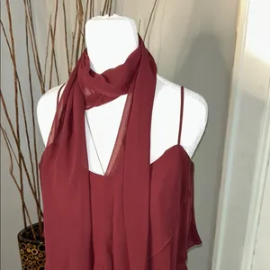 Mori Lee Elegant Burgundy Evening Gown thumbnail 7