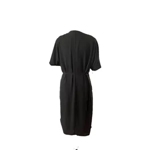 Aritzia BABATON Wallace Black Short-Sleeve Wrap Dress Size Medium thumbnail 3