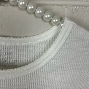 Aerie White Waffle Knit Baby Tee Size XS thumbnail 5