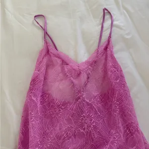 Victorias Secret Sheer Lace Slip Dress Floral Pink See Through Sexy thumbnail 6