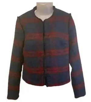 Apt. 9 Women's Plaid Lined Jacket Hook & Eye closure thumbnail 2