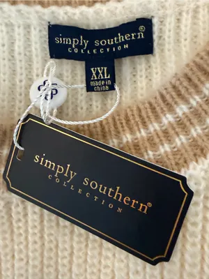 SIMPLY SOUTHERN Teddy Bear With Bow Sweater Size XXL NEW thumbnail 6