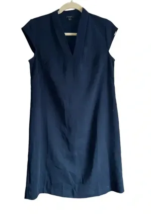 Ann Taylor Navy Blue Cap Sleeve Career Dress thumbnail 1