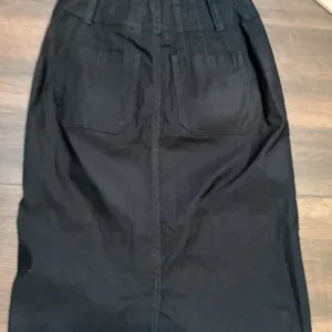 Maeve Anthropologie Black Utility Maxi Skirt Pockets Slit XXS Minimalist Boho thumbnail 8