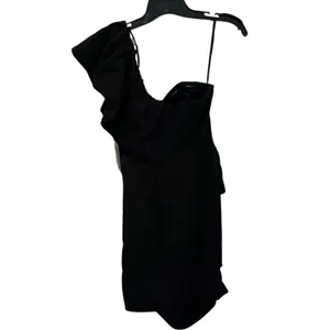 NWT Katie May Take Flight Ruffled One Shouldered Mini Dress Black size Small‎ thumbnail 3