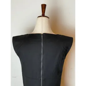 French Connection‎ Black Capped Sleeve Cotton Blend Sheath Dress Size 6 thumbnail 6