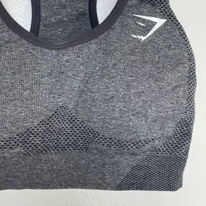 Gymshark Womens Sports Bra Activewear Sz XS Crop Top Logo Workout Gray Stretch thumbnail 6