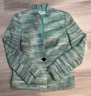 Jones studioTeal‎ and Cream Textured Bouclé Blazer Blue Size 8 thumbnail 1