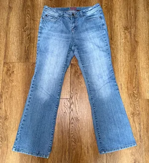 Y2k Zana Di Jeans Womens‎ 14 Blue Denim Bootcut Embroidered Studded Vintage thumbnail 1