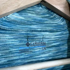 Columbia‎ half zip turquoise heathered sweater women's size L athletic outdoors thumbnail 3