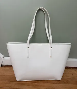 International Concepts Large white tote purse thumbnail 1
