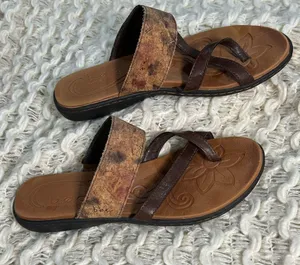 boc Brown Tan Concept Sandal with Wide Multi-colored Cork Band Comfort Sole thumbnail 3