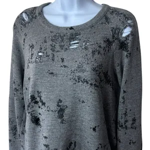 Stateside Grey Distressed Crewneck Grunge Gothic Fairygoth Punk‎ Rock XS thumbnail 3