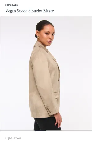 Abercrombie Vegan Suede Blazer thumbnail 2