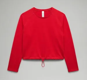 Gymshark Red & Orange Long Sleeve Crop Top thumbnail 1