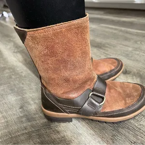 Merrell Leather Emery Buckle Brown Leather Moto Boots Size 6.5 thumbnail 3