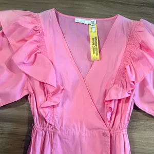 Boutique Zara Pink Ruffle Sleeve Dress thumbnail 4