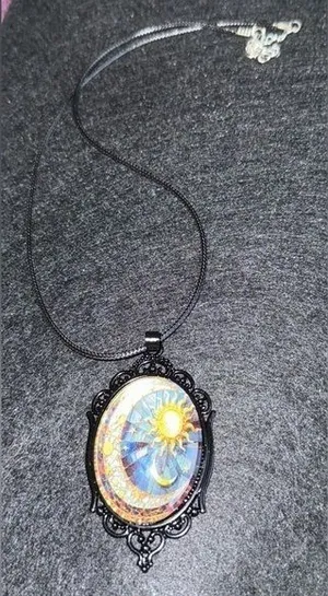 Celestial Pendant Necklace Black thumbnail 1