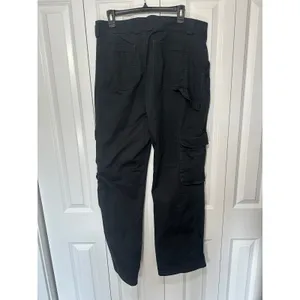 Abercrombie & Fitch Relaxed Cargo Pants Women 14 Long Black Utility Straight Leg thumbnail 4