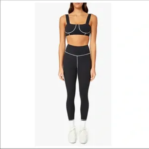 NWT WeWoreWhat Black Corset Sports Bra Top Bralette XS Cropped Workout Top v6x thumbnail 4