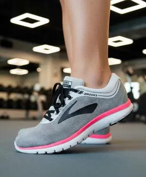 Brooks PureFlow 7 Women's Size 7.5 Gray Black Pink Running Shoes Sneakers thumbnail 1