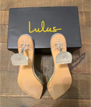 Lulus Silver Holographic Pointed Toe Heels thumbnail 4