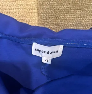 Like-New Super Down Hana One Shoulder Dress Bodycon Royal Blue Revolve Size XS thumbnail 3