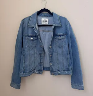 trf distressed denim jacket thumbnail 1