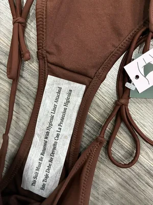 wild fable Brown Tie-Side Triangle Bikini thumbnail 3