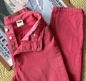 Vintage Women's Levi's Red Button Fly Made In USA Cotton Size 7M Rare Retro 90s thumbnail 1