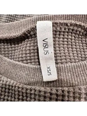 VISUS Brown Waffle Knit Pullover Sweatshirt Top – Size XS/S – Ethically Made thumbnail 10