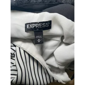 Express Womens Black‎ White Striped Lace Racerback Cami Tank Top Size Medium thumbnail 3