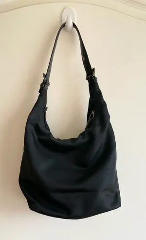 Vintage Coach Mercer Twill Leather Shoulder Hobo Bag 7432 Black Y2K 90s thumbnail 1