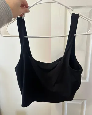 Garage Black Cropped Fitted Tank thumbnail 2