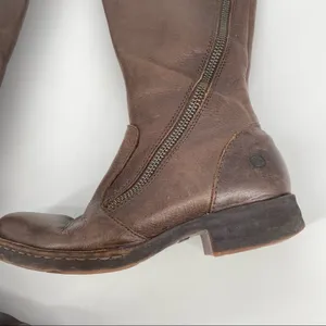 Born Women’s Dark Brown Leather Full Zip Riding Boots‎ Size 6 flannel lined thumbnail 7