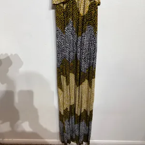 H&M Brown Animal Print Tiered Maxi Dress Sz M thumbnail 4