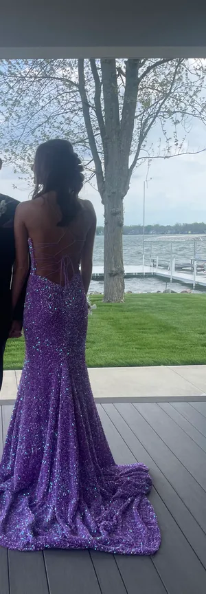 2Cute Prom Dress Purple Size 0 thumbnail 2