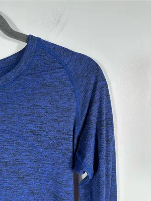 Lululemon Swiftly Tech‎ Long Sleeve Crew Heathered Sapphire Blue Size 8 thumbnail 7