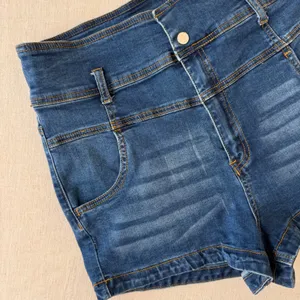 Almost Famous Womens‎ High Rise Denim Shorts Size 13 Blue Medium Wash thumbnail 9