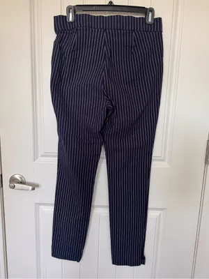 Tommy Hilfiger Navy‎ Pinstripe Sailor Pants Gold Buttons Size M thumbnail 3
