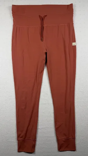 Vuori Daily Leggings Womens Large Orange High Rise Drawstring Yoga Pants thumbnail 1