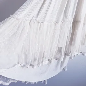 Free People 100 Degree Ivory White Lace Ruffle Mini Halter Dress thumbnail 5